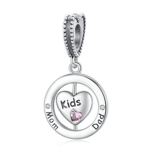 Charm Pendentif Cœur Familial