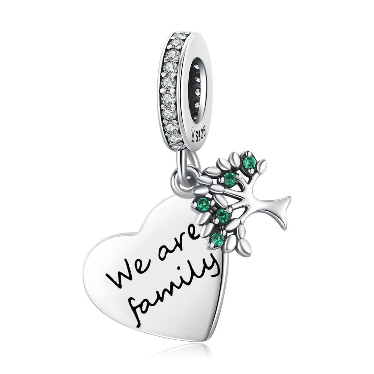 Charm Pendentif Coeur Arbre de Vie