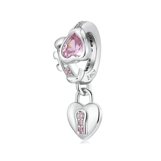 Charm Pendentif Serrure Coeur