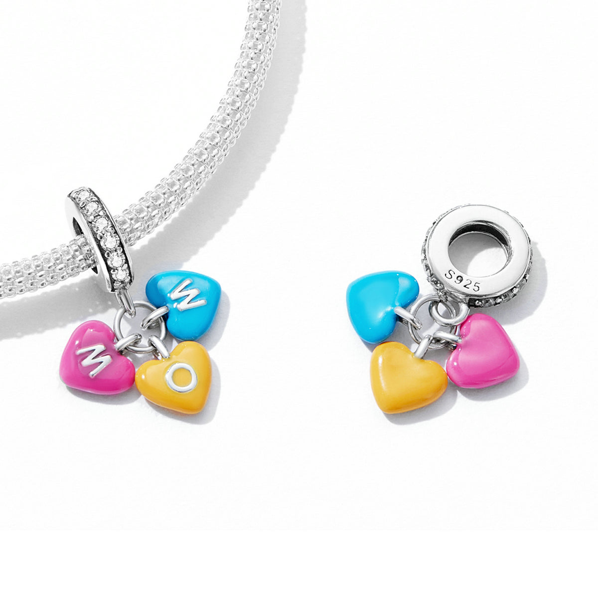 Ciondoli da bowling Love Love in argento sterling per bracciali