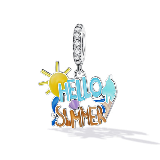 Charm Pendant Coloré Hello Summer