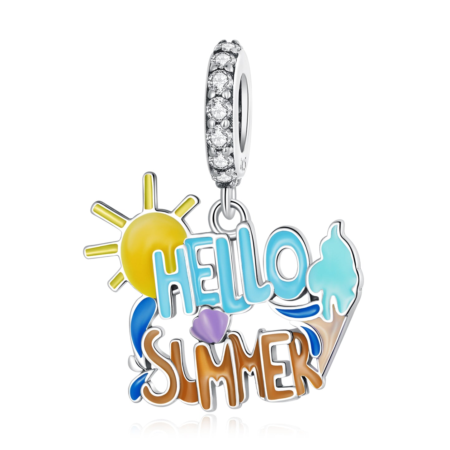 Charm Pendant Coloré Hello Summer