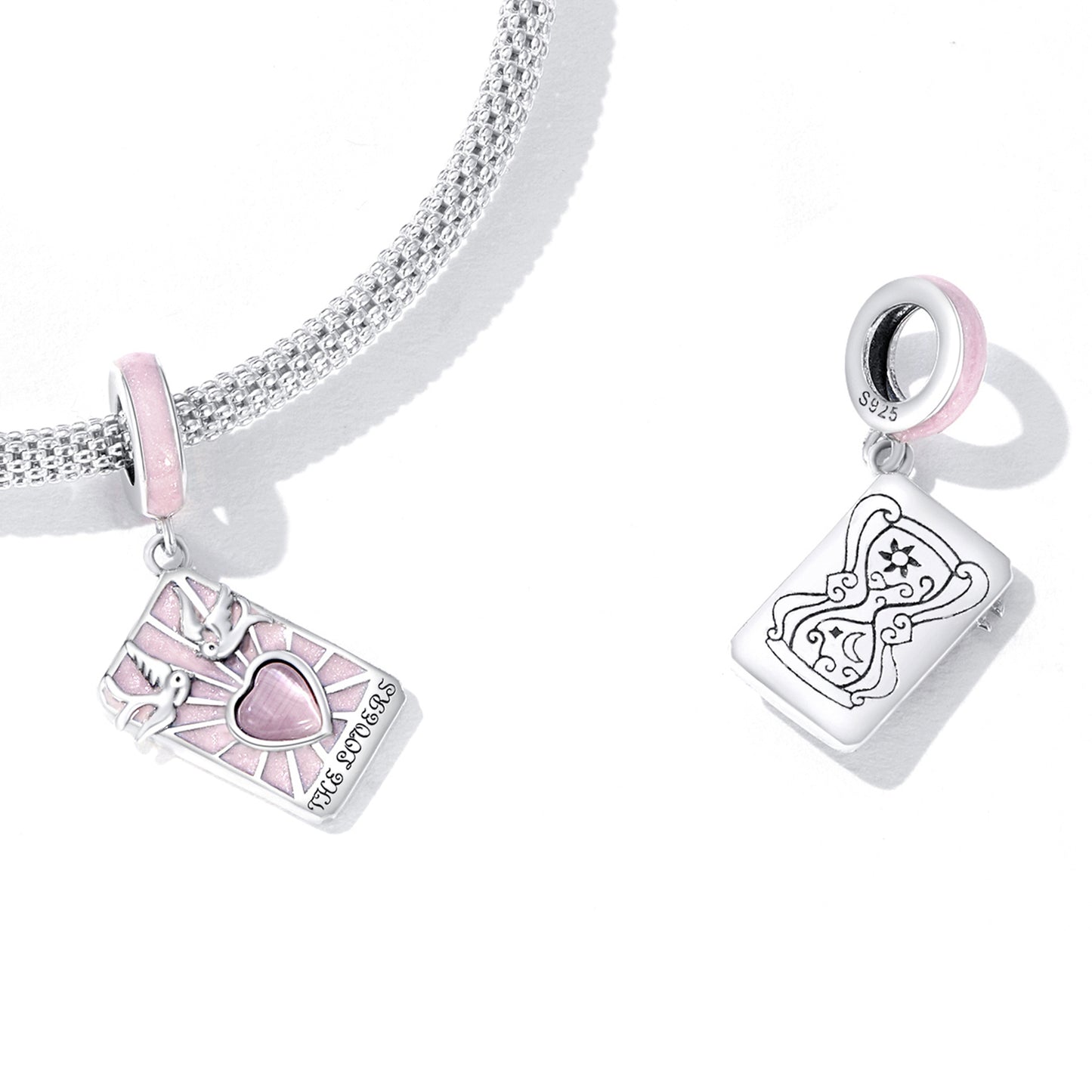 Charm Pendentif Animaux Tarot Love Rose