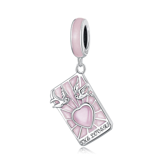 Charm Pendentif Animaux Tarot Love Rose