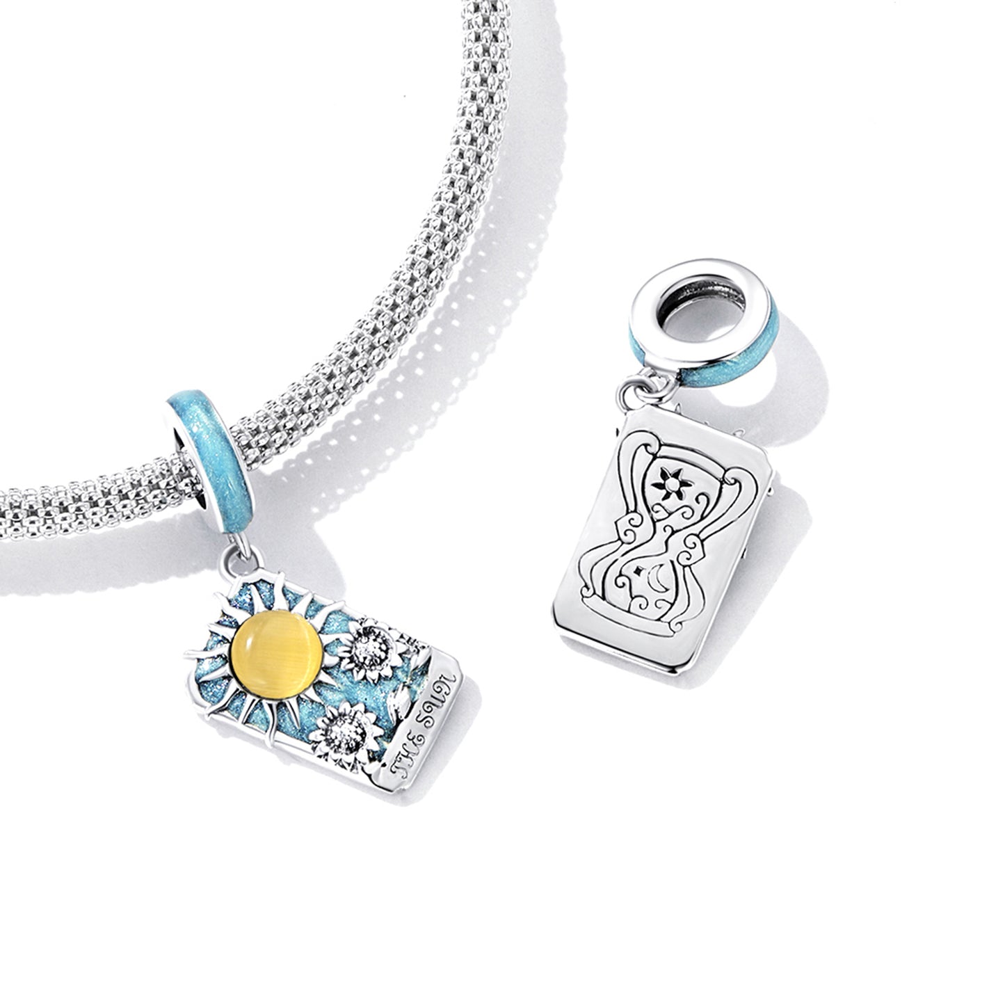 Charm Pendentif Soleil Tarot Bleu