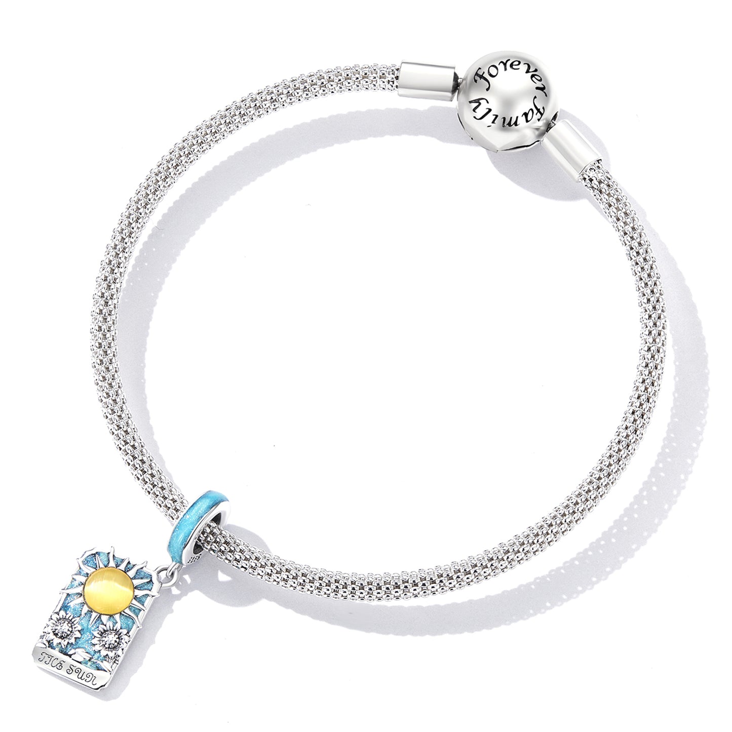 Charm Pendentif Soleil Tarot Bleu