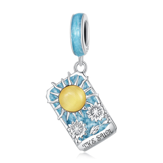 Charm Pendentif Soleil Tarot Bleu