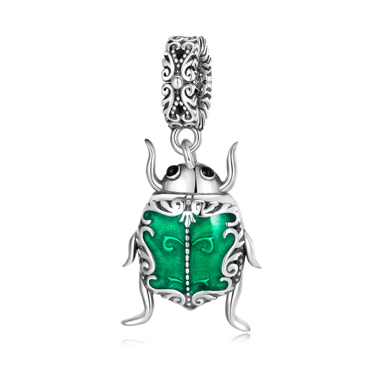 Charm Pendentif Animaux Fée Scarabée Vert