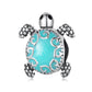 Perla di tartaruga a goccia d'olio blu longevità in argento sterling