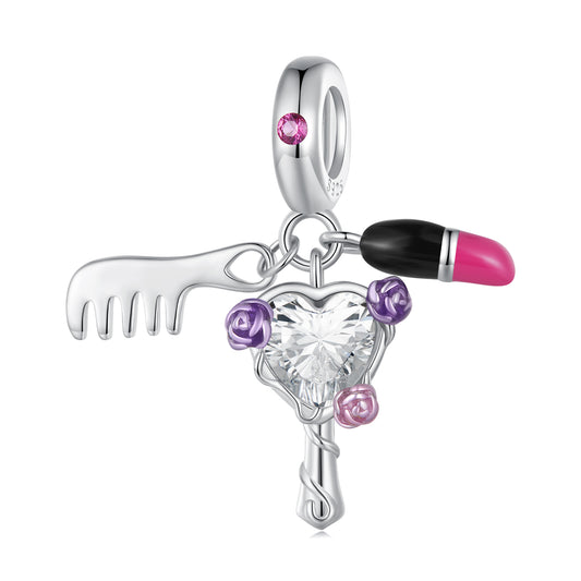 Charm Pendentif Habillage Trois Pièces Lipstick