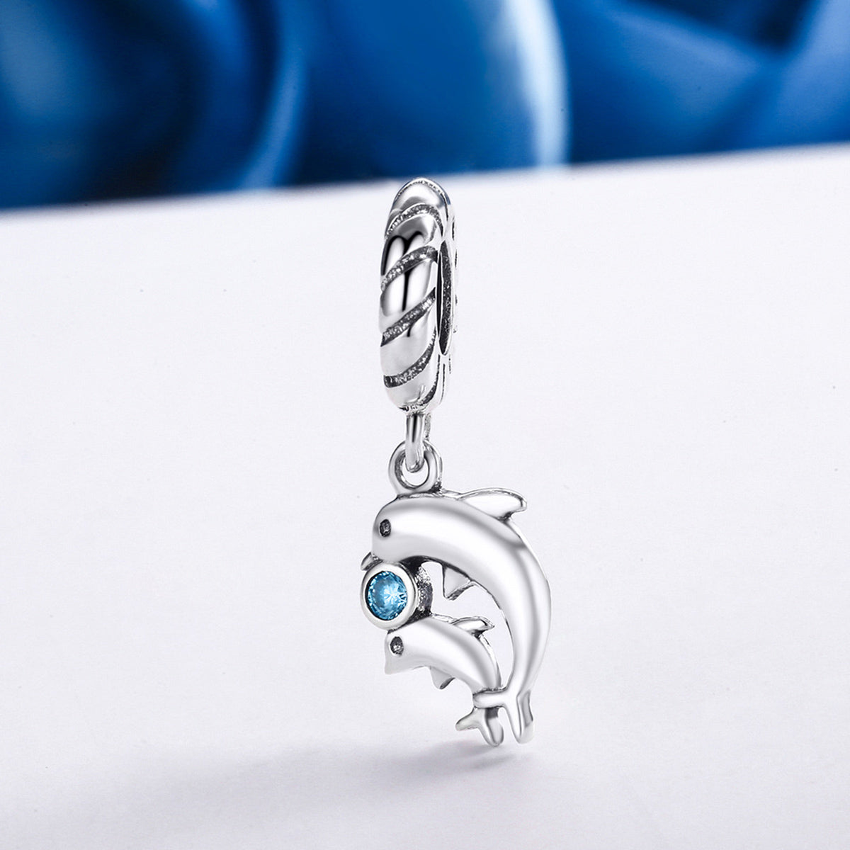 Charm Pendentif Animaux Double Dauphins