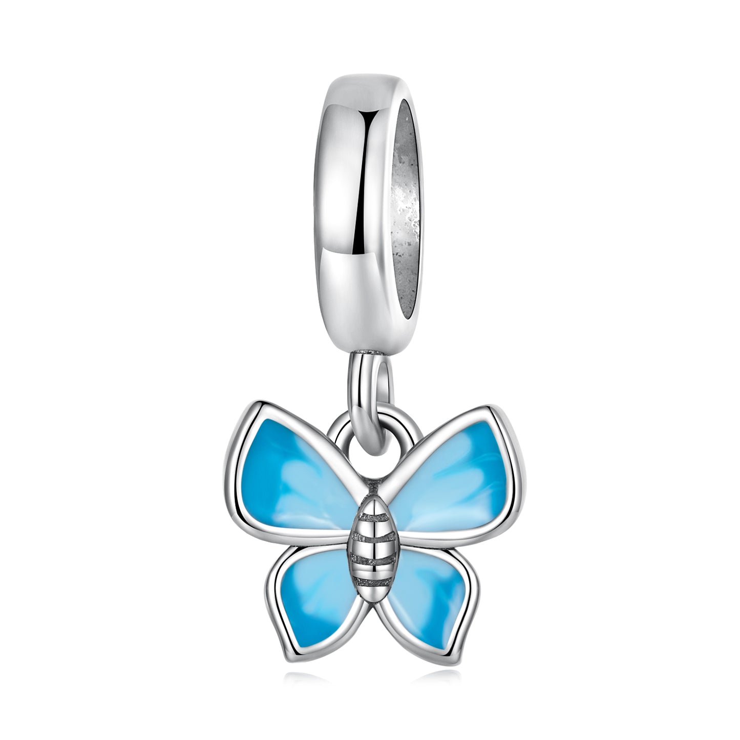 Charm Pendentif Papillon Amusant Bleu