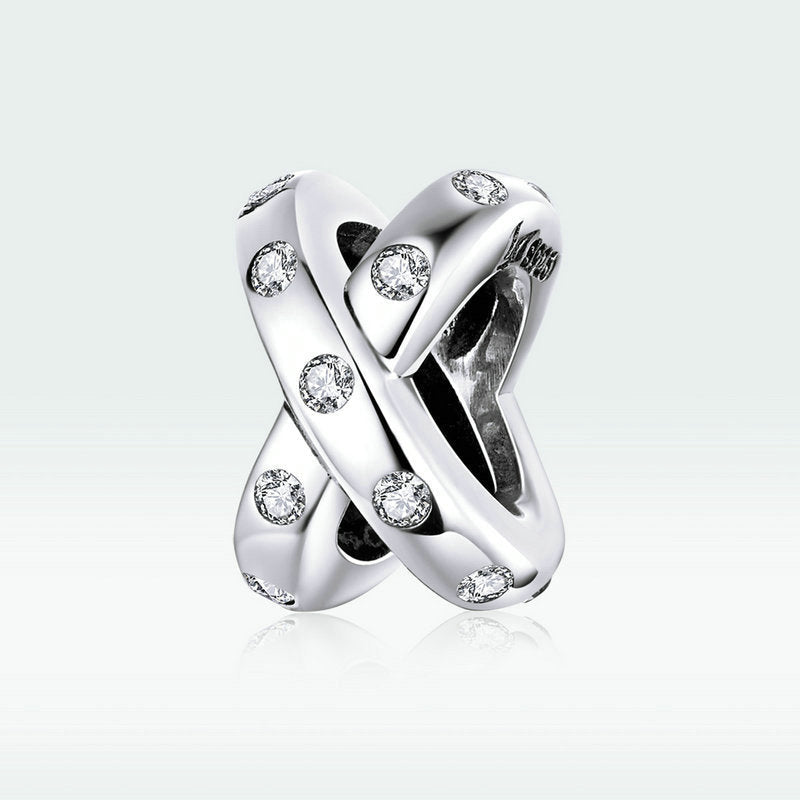 Perla del braccialetto di fascino geometrico semplice dell'argento sterlina