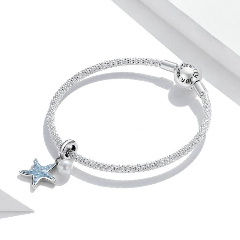 Ciondolo Stella Marina Blu Argento Sterling