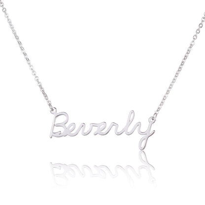 Collana con scritta personalizzata in argento sterling con ciondolo con lettera