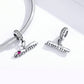 Sterling Silver Love Letter Charm Pendentif Main