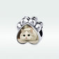 Immagine personalizzata di charm con zampa di gatto in argento sterling personalizzata