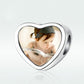 Ciondolo con foto a forma di cuore personalizzato in argento sterling