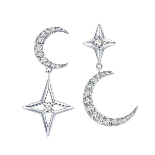Boucles D'Oreilles Sparkling Star Sky in argento sterling