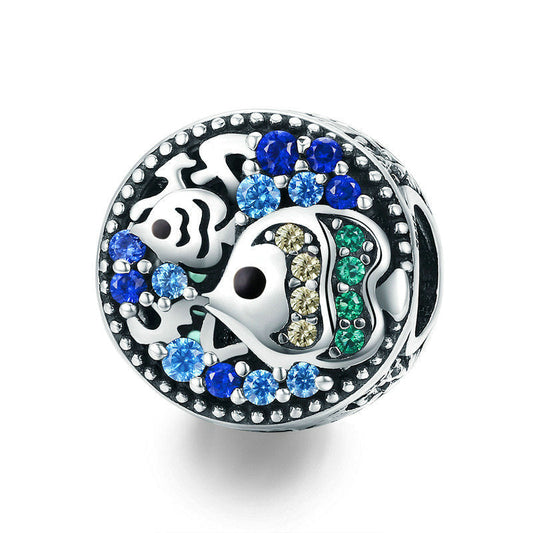 Underwater World Tropical Fish Sterling Silver Bead-DUNALI