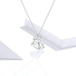 Collier Hollow Love Heart Plaqué Or Blanc